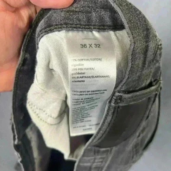 Perry Ellis Straight Black Jeans Men’s 36/32 Denim faded stretch VTG 90s 0326 - Picture 3 of 10